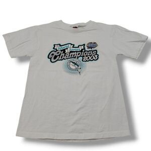 Vintage Fruit Of The Loom Shirt Size Small Florida Marlins 2003 World Series Cha